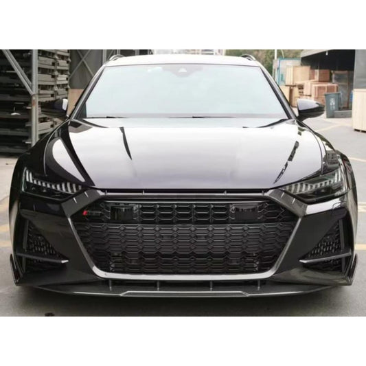 V Style Pre-Preg Carbon Fibre Front Splitter for Audi C8 RS6 19-22