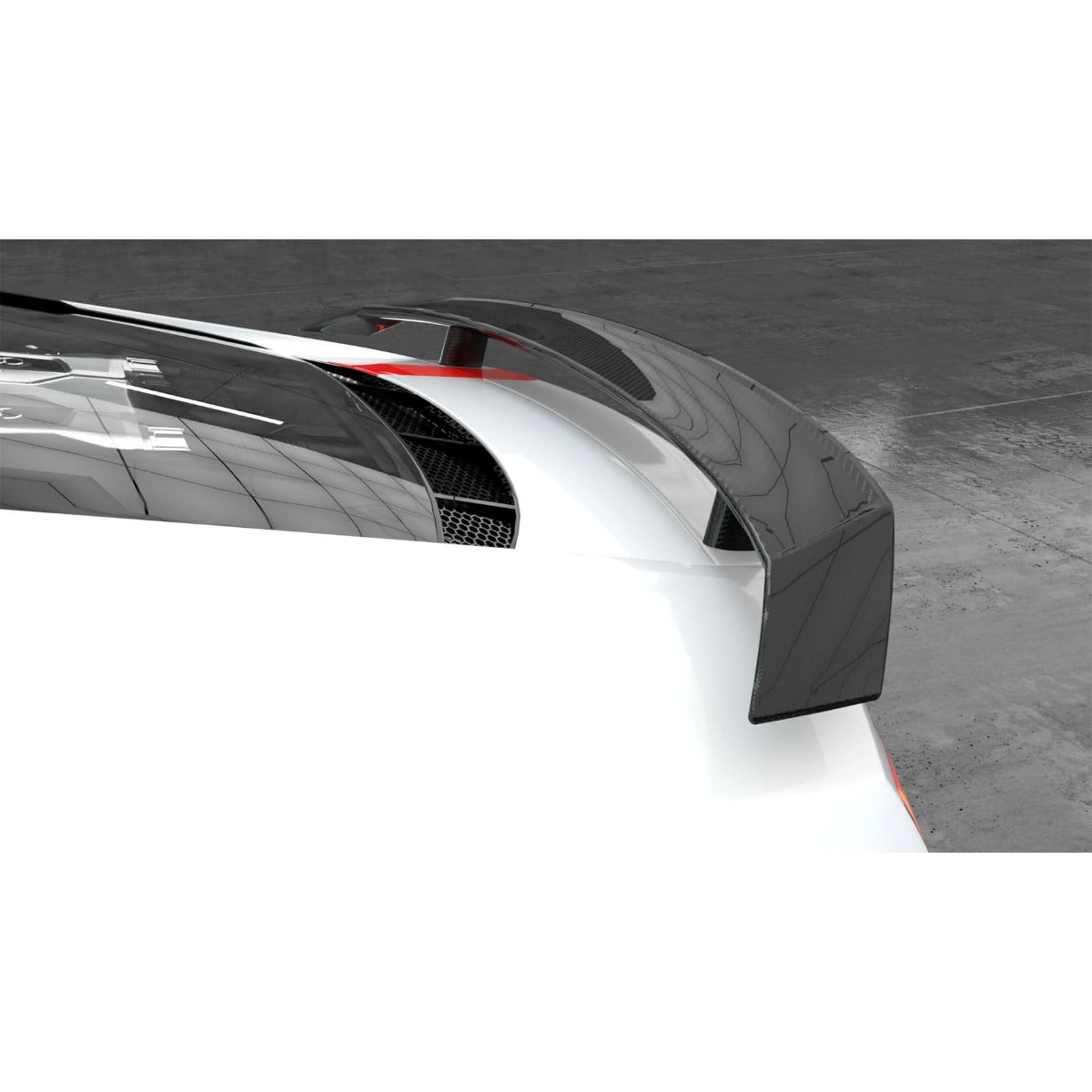 P Style Carbon Fibre Boot Spoiler for Audi R8 V10 Gen 2 Coupe 15-19 - Carbon Factory