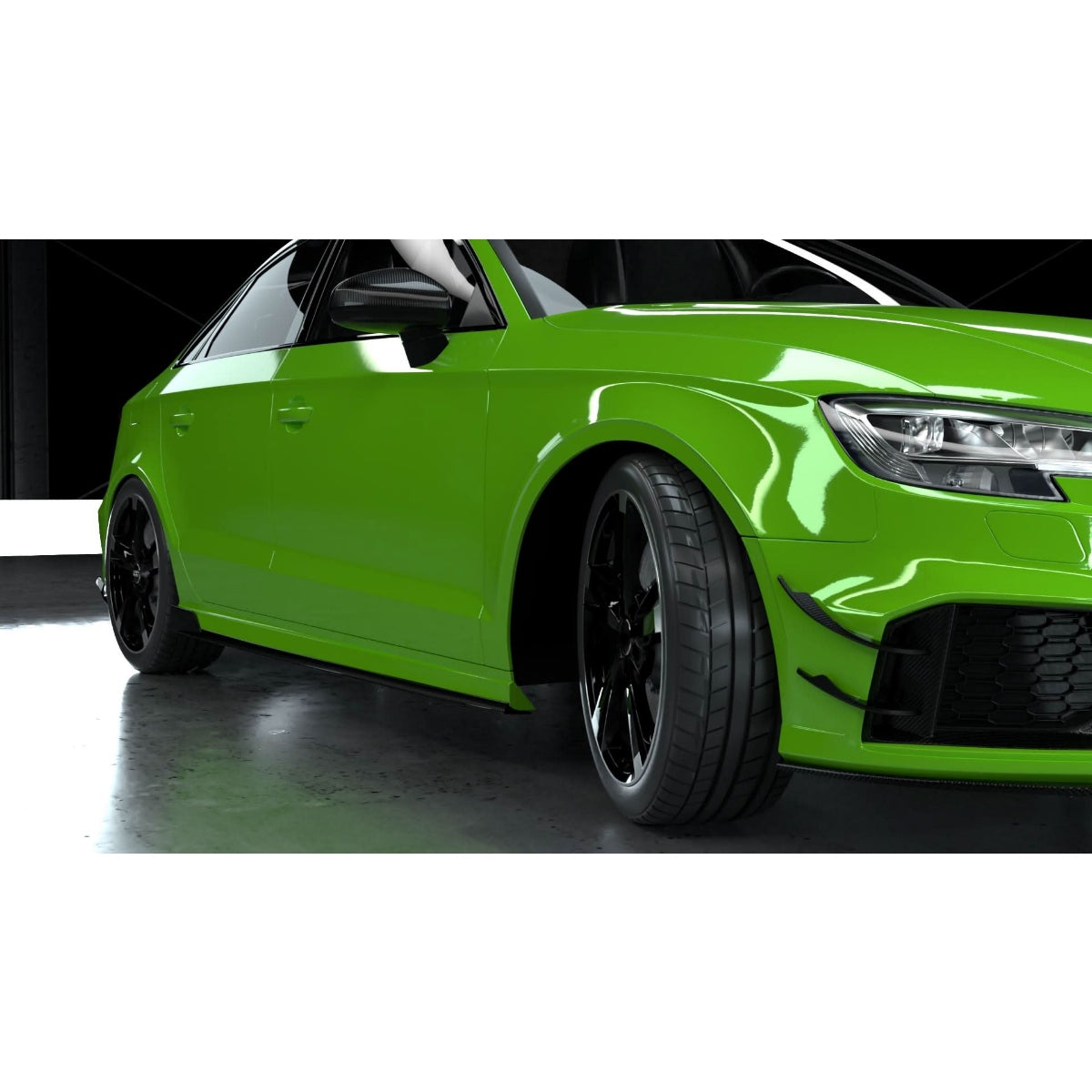 RZ Style Carbon Fibre Side Skirts for Audi 8V S3 RS3 Saloon 14-20 - Carbon Factory