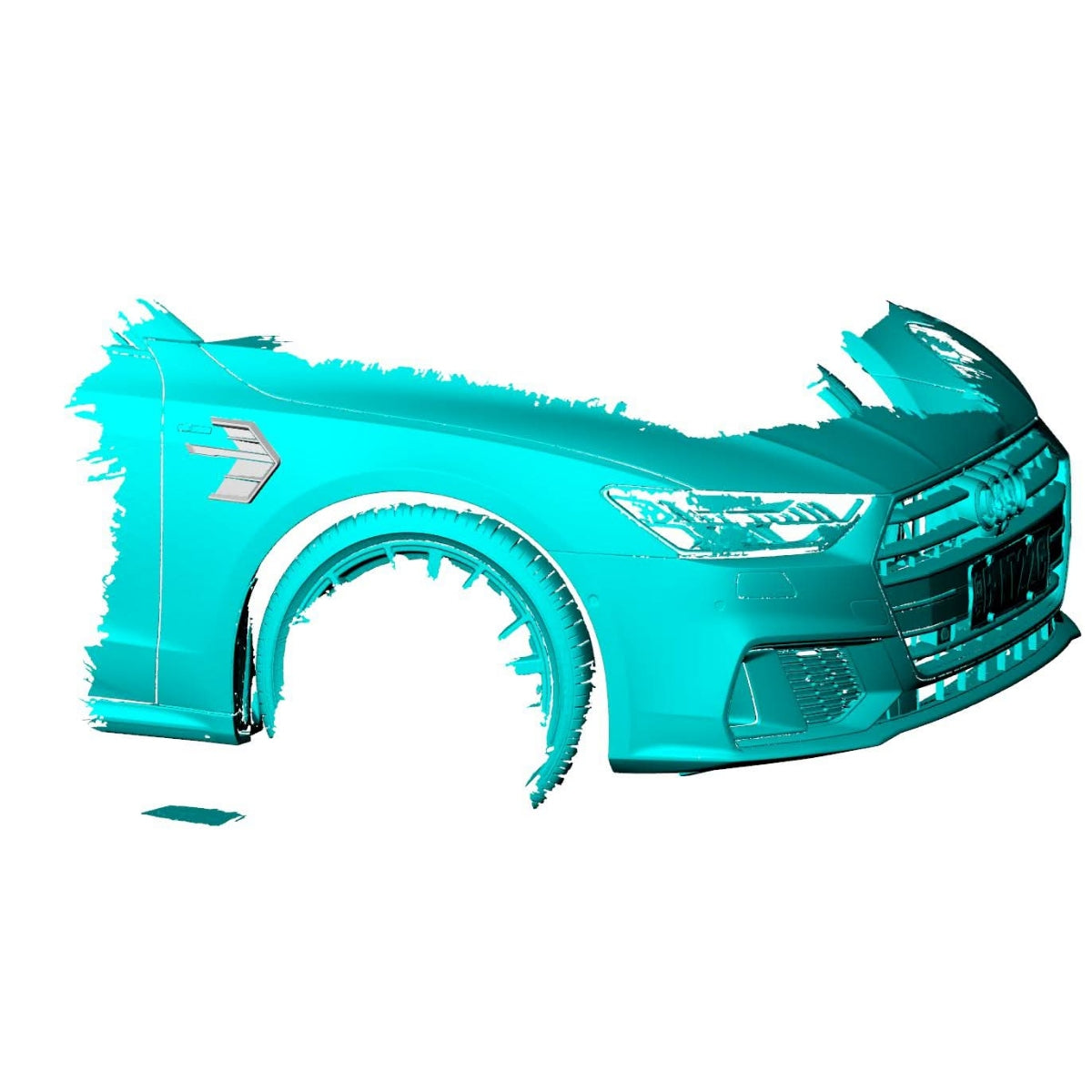 Pre-Preg Carbon Fibre Side Fender Trims for Audi 4K A7 S7 19-22 - Carbon Factory