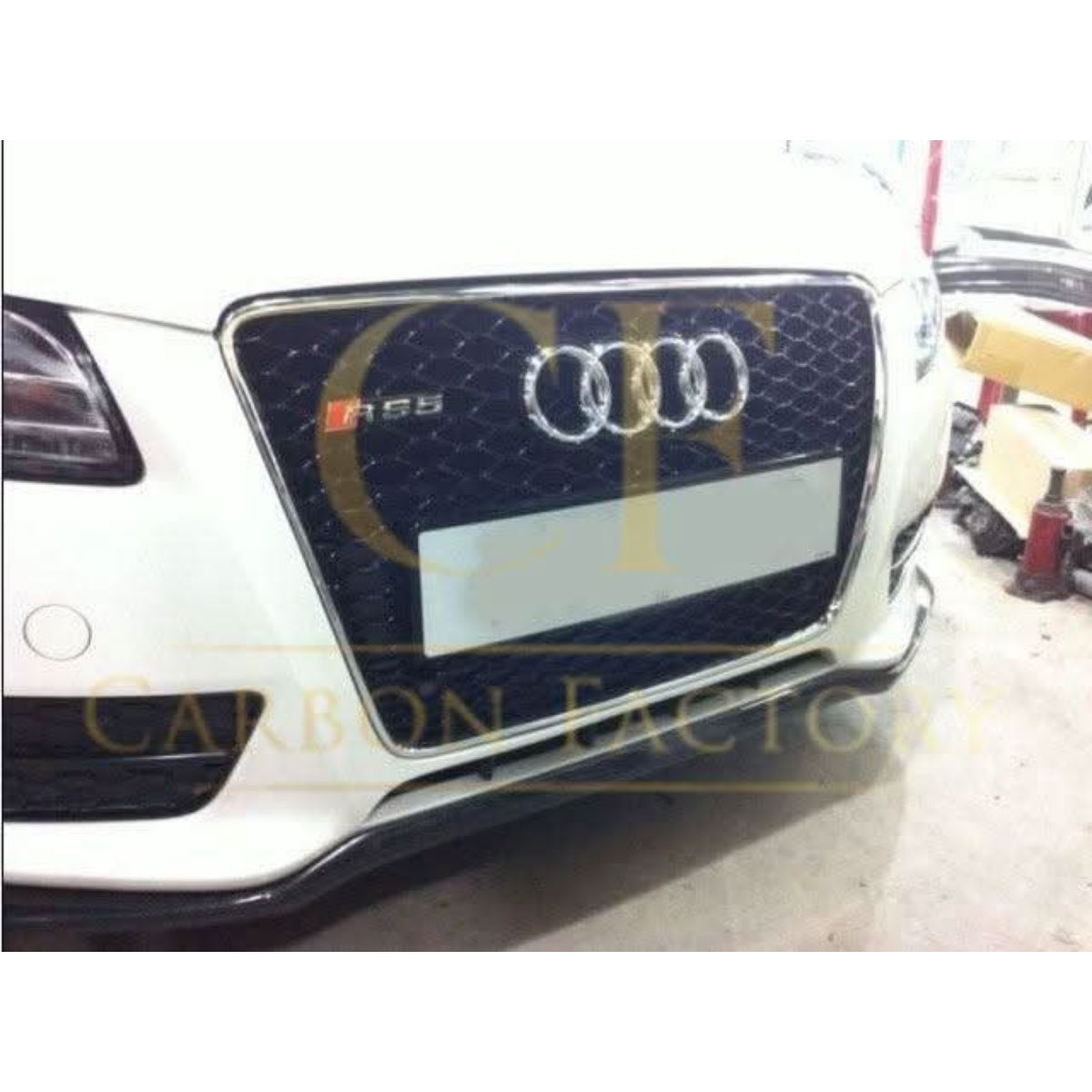 V Style Carbon Fibre Front Splitter for Audi B8 A5 Non S-Line 07-10 - Carbon Factory