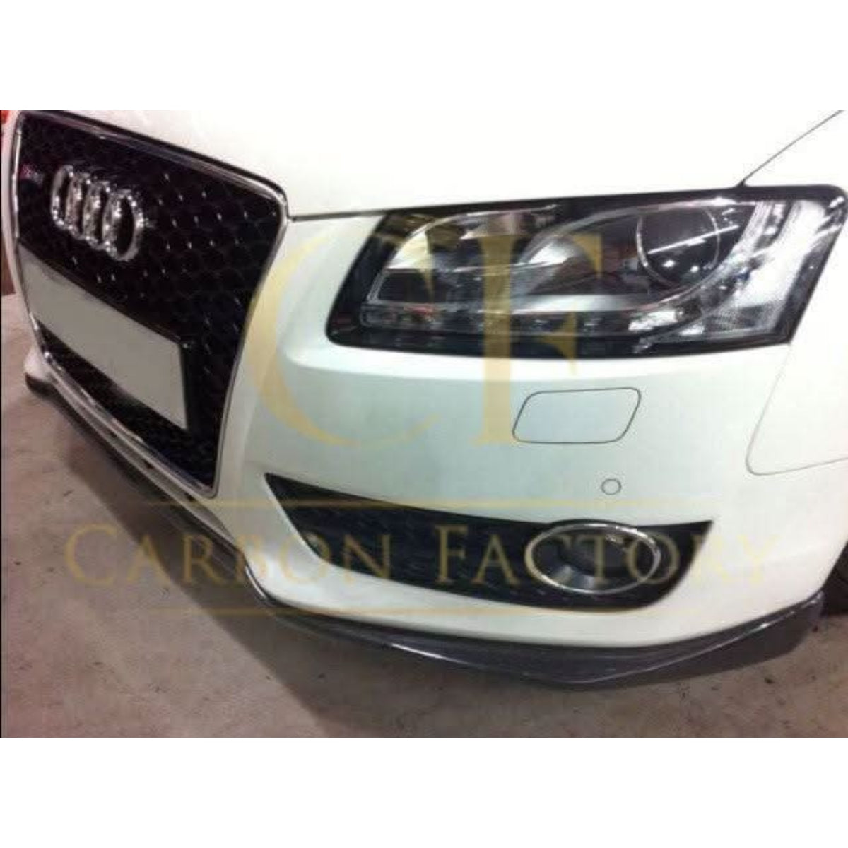 V Style Carbon Fibre Front Splitter for Audi B8 A5 Non S-Line 07-10 - Carbon Factory