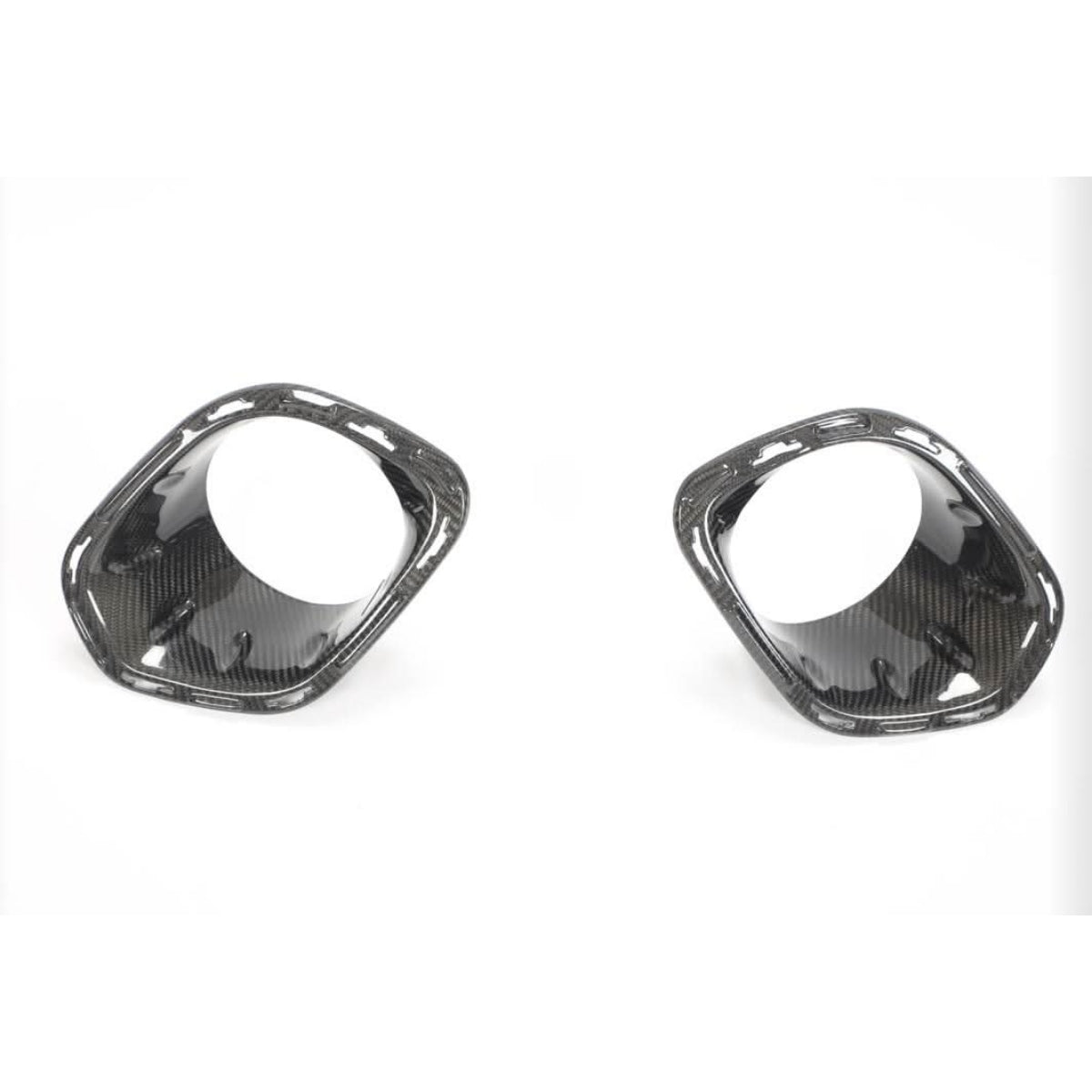Carbon Fibre Fog Light Trims for BMW F55 F56 Mini Cooper S & JCW 14-22 - Carbon Factory