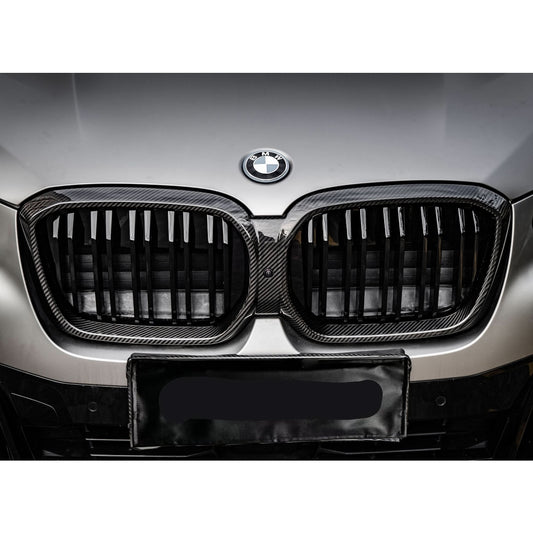 Double Slat Pre-Preg Carbon Fibre Front Grille for BMW G08 IX3 LCI 22-25