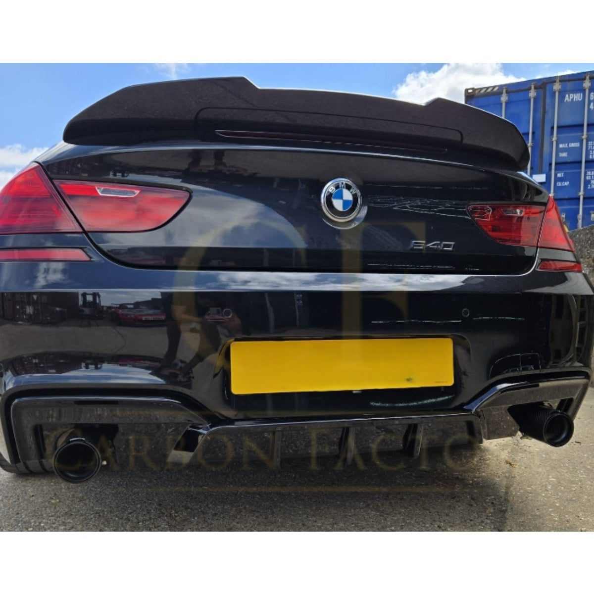 Gloss Black Diffuser & Exhaust tips for BMW F06 F12 F13 BMW 6 Series 640D - Carbon Factory