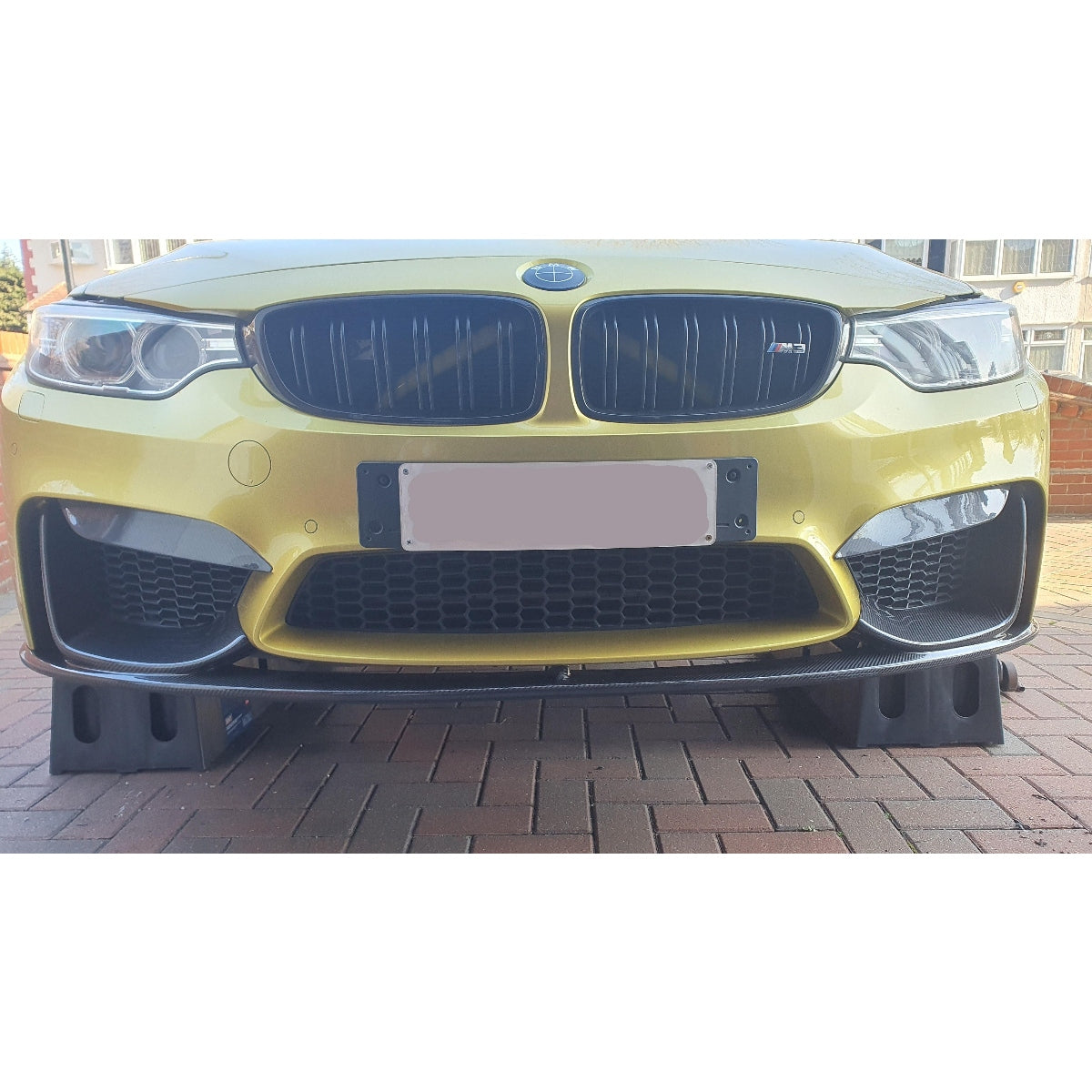 MP Style Carbon Fibre Front Splitter 1 Piece Design for BMW F80 M3 F82 F83 M4 14-20