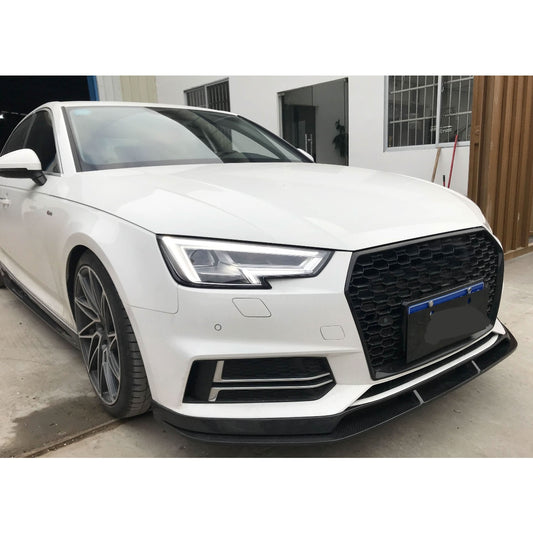 C Style Carbon Fibre Front Splitter for Audi A4 B9 S Line & S4 15-19