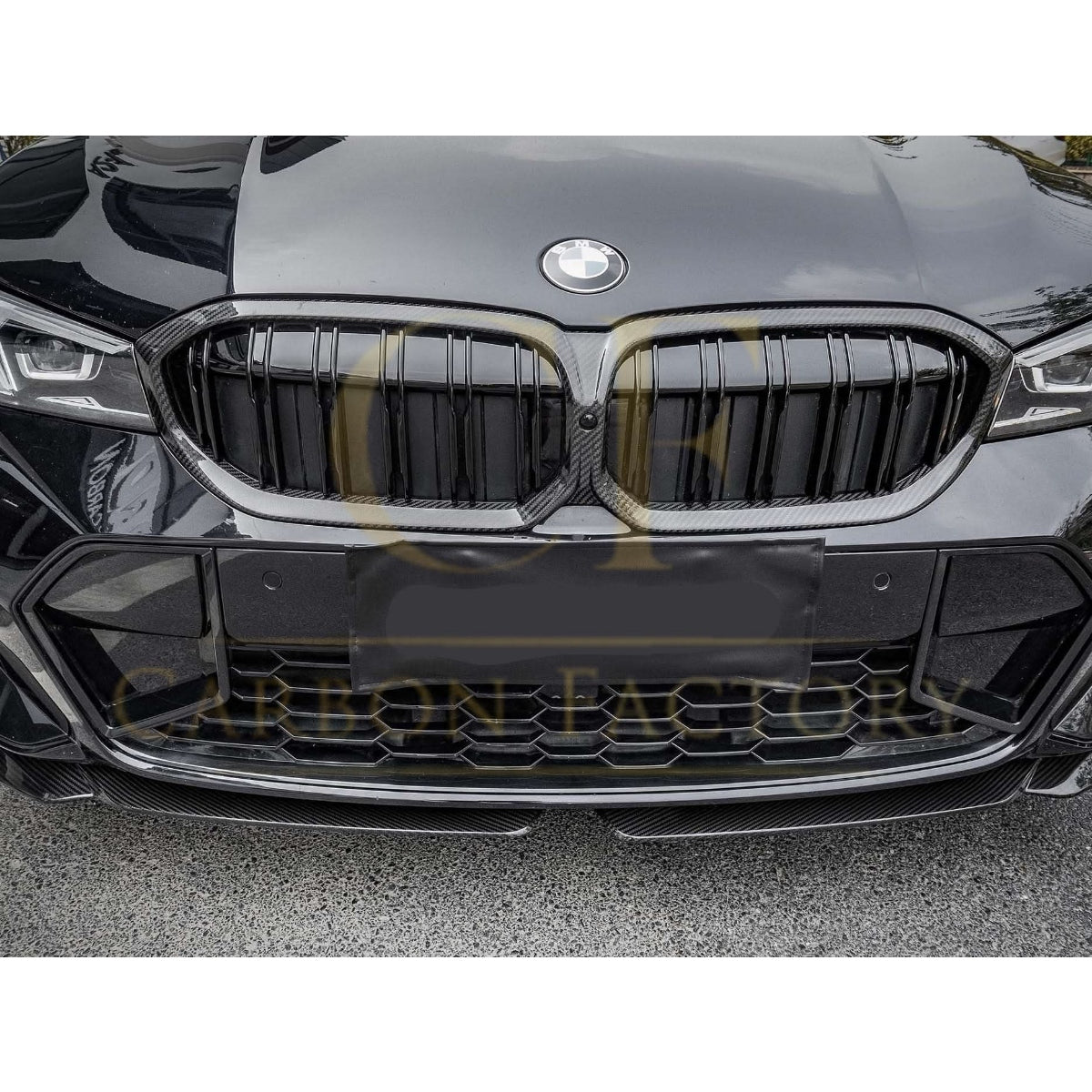 Double Slat Pre-Preg Carbon Fibre Front Grille for BMW G20 G28 3 Series LCI 22-24 - Carbon Factory
