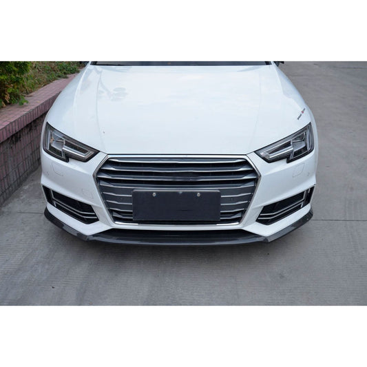 P Style Carbon Fibre Front Splitter for Audi A4 B9 S Line & S4 15-19