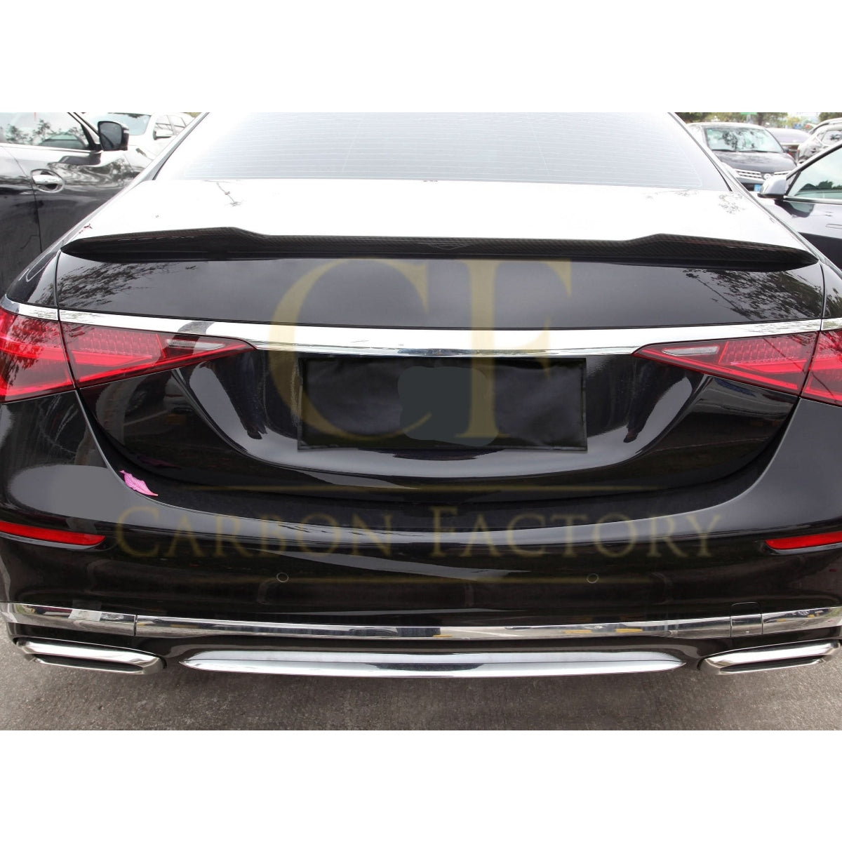 X Style Pre-Preg Carbon Fibre Boot Spoiler for Mercedes Benz W223 S Class Saloon 19-Present - Carbon Factory