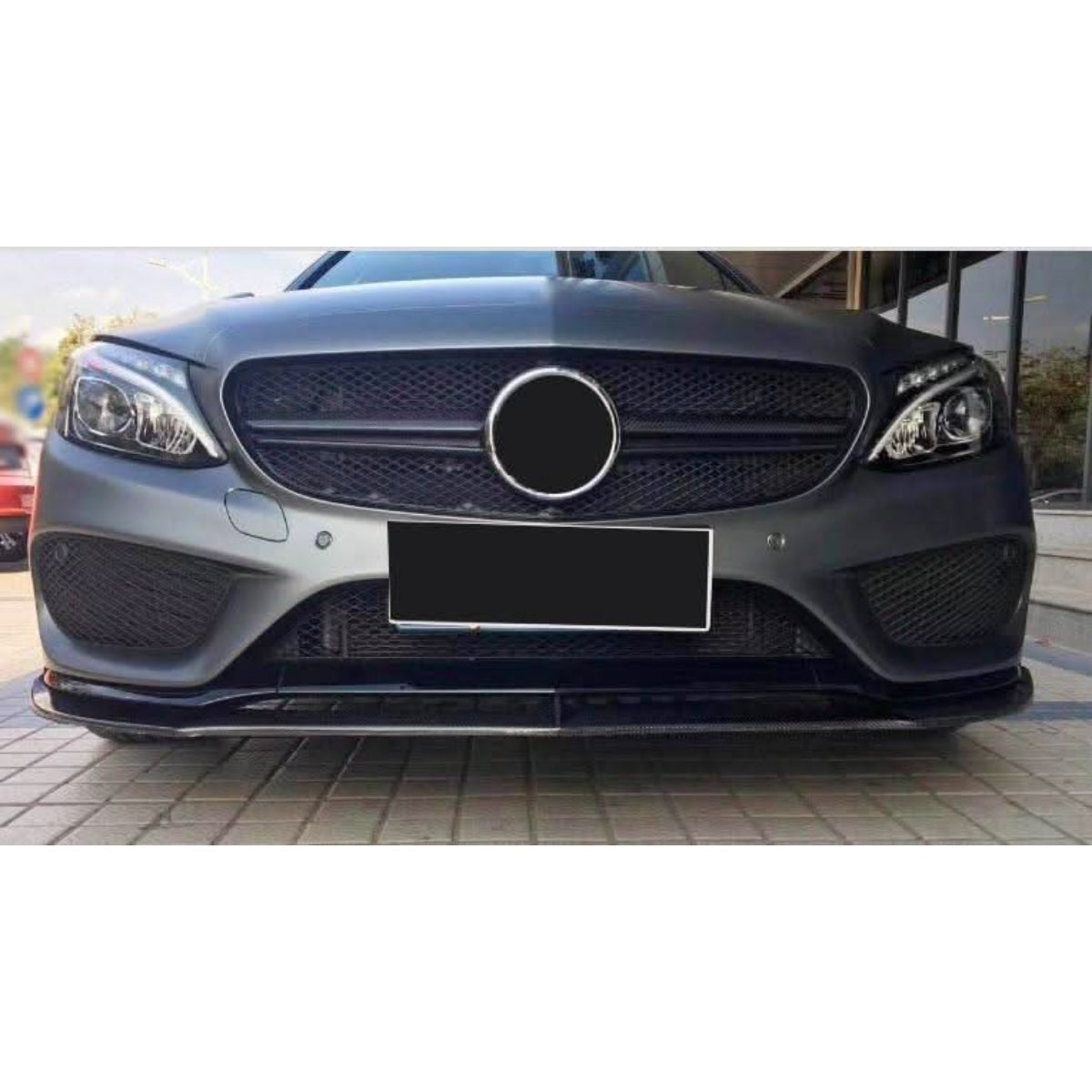 FD Style Carbon Fibre Front Splitter for Mercedes Benz W205 C Class C43 2 Door 15-18