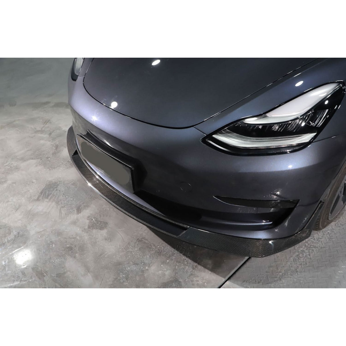 MAD Style Carbon Fibre Front Splitter for Tesla Model 3 16-23 - Carbon Factory