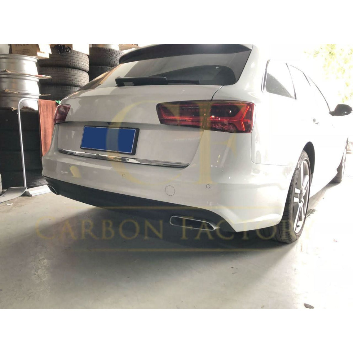 V Style Carbon Fibre Rear Diffuser for Audi C7.5 A6 S Line & S6 15-18 - Carbon Factory