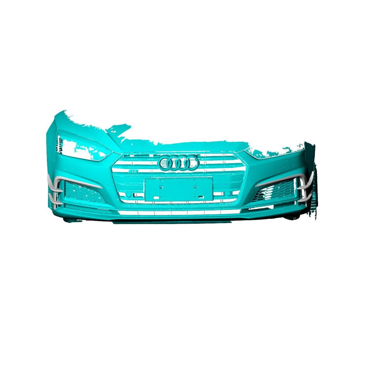 V Style Carbon Fibre Front Bumper Trims for Audi B9 A5 S Line & S5 17-19 - Carbon Factory