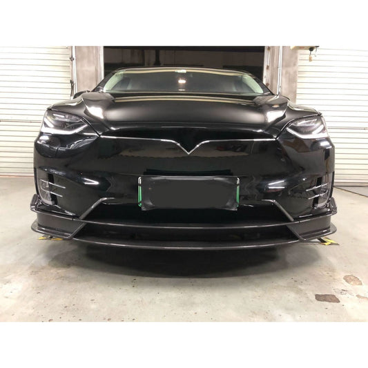 V Style Carbon Fibre Front Splitter for Tesla Model X 16-Present