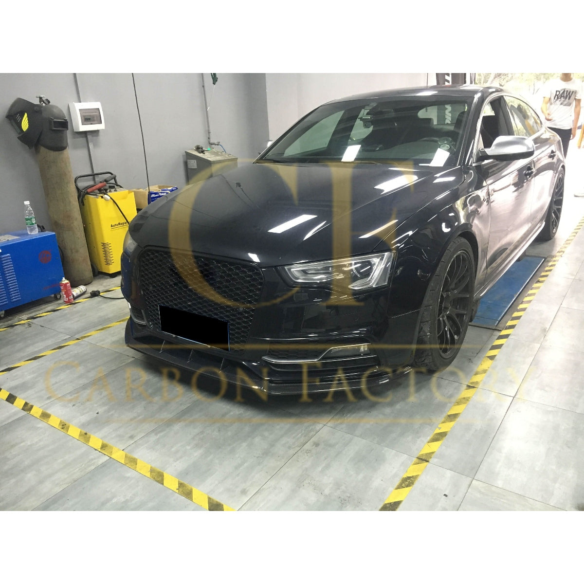 V Style Carbon Fibre Front Splitter for Audi B8.5 S5 A5 S Line 11-16 - Carbon Factory