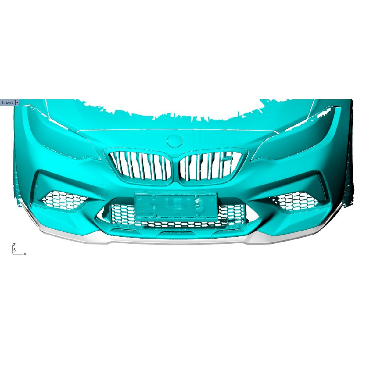 CS Style Carbon Fibre Front Splitter for BMW F87 M2C Competition 16-21 - Carbon Factory