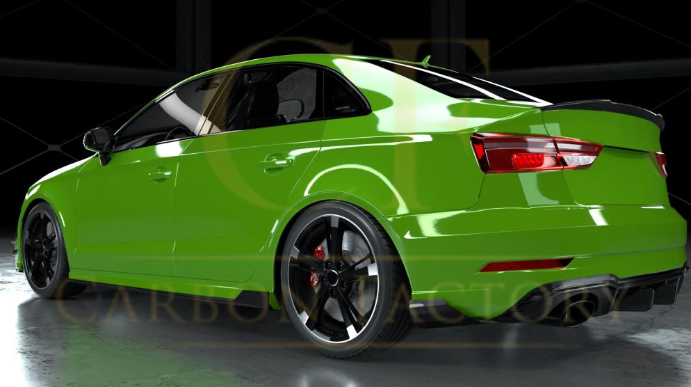 Audi 8V RS3 Saloon Carbon Fibre Rear Bumper Trims 17-20-Carbon Factory