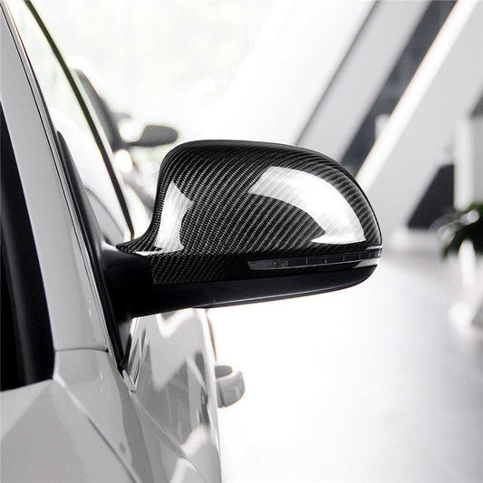Audi A4 B8 Replacement Carbon Fibre Mirror Covers 08-12-Carbon Factory