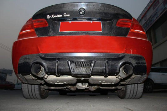 BMW E92 E93 3 Series Carbon Fibre V Style Rear Diffuser 07-13-Carbon Factory