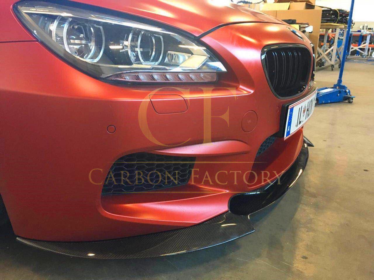 BMW F06 F12 F13 M6 V Style Carbon Fibre Front Splitter 11-18-Carbon Factory