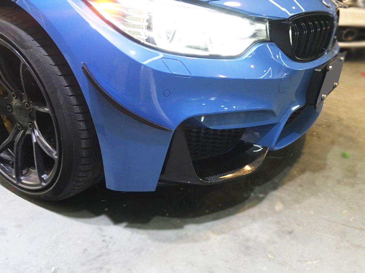 BMW F80 M3 F82 F83 M4 2 Pieces Carbon Fibre Front Canards 14-20-Carbon Factory