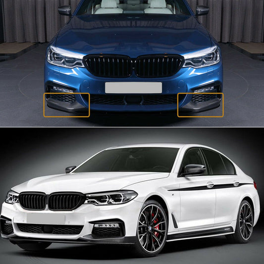 BMW G30 5 Series M Sport Carbon Fibre Front Splitter Covers M Performance Style 17-20-Carbon Factory