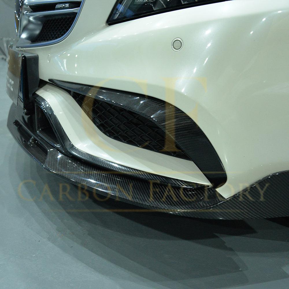 Mercedes C218 CLS Carbon Fibre Front Side Grille Trim 15-18-Carbon Factory