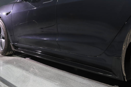 Tesla Model 3 OEM Style Carbon Fibre Side Skirt 16-Present-Carbon Factory