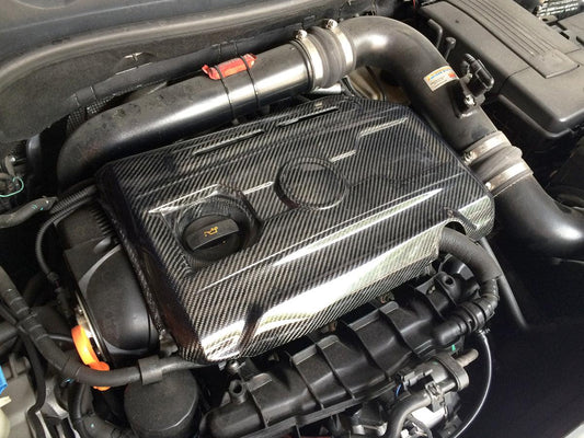 VW Golf MK6 GTI Scirocco Carbon Fibre Engine Cover 08-13-Carbon Factory