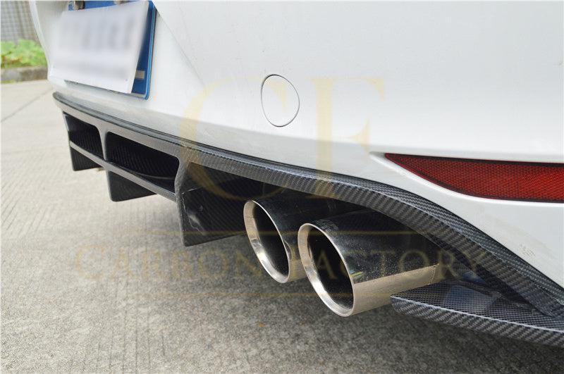 VW Golf MK7 R OS Style Carbon Fibre Rear Diffuser 14-17-Carbon Factory